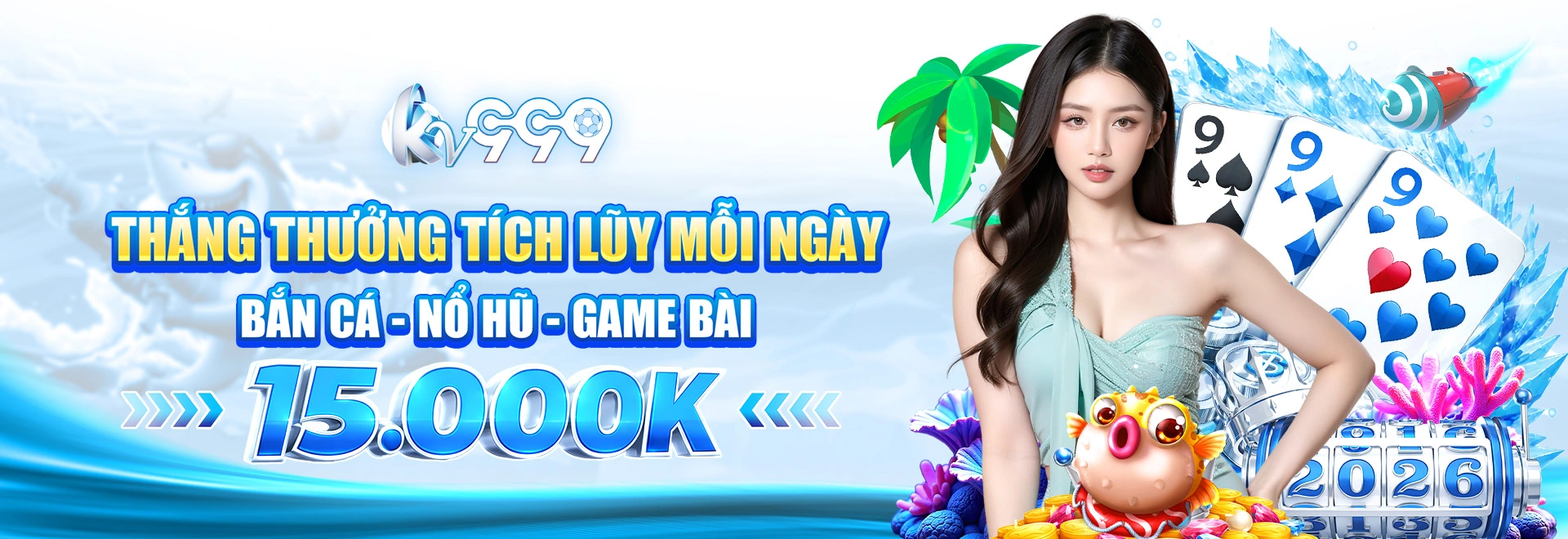 Banner giới thiệu KV999 trên nền tảng trực tuyến